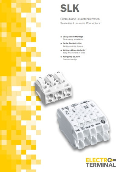 Catalogs - SLK - Screwless luminaire connectors